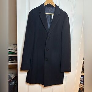 NWT Reiss men’s GABLE
WOOL BLEND SINGLE BREASTED EPSOM OVERCOAT in navy size XL